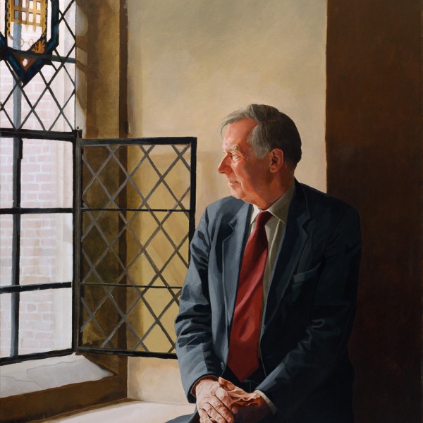 Paul Brason 'Sir Eric Anderson, Kt, Provost of Eton' (2002). 60 x 42 ins. Oil.