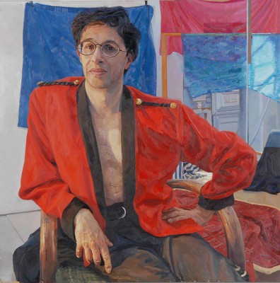 Alastair Adams 'Girish Sethna, note-taker' (2008). 33 x 33 ins. Oil on canvasC