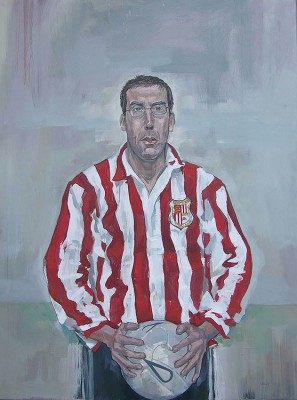 Jason Bowyer 'Eamon Sylvester, The Offering'. 59 x 51 ins. Oil on Canvas