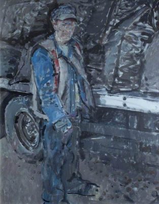 Tom Coates, 'Coal Merchant' (2000). Oil on canvas. 98 x 75 cm.