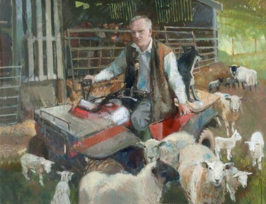 Anthony Morris, 'Dick Prosser, Farmer' (2000). 72 x 98 cm. Oil on board.