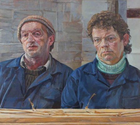 Daphne Todd, 'Robin and Lesley Monckton' (2000). 50 x 60 cm. Oil on panel.