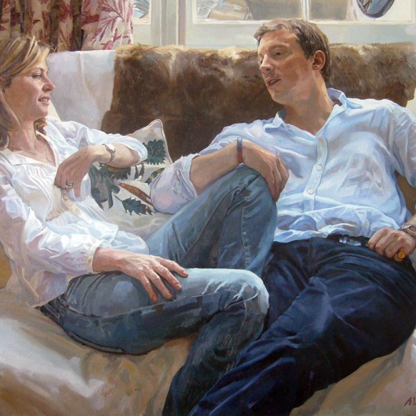 Alastair Adams portrait to of a couple to celebrate an engagement