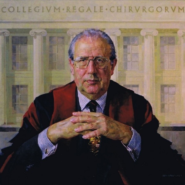 Keith Breeden 'Sir Barry Jackson. President, The Royal College of Surgeons of England' (2003). 34 x 34 ins. Oil.