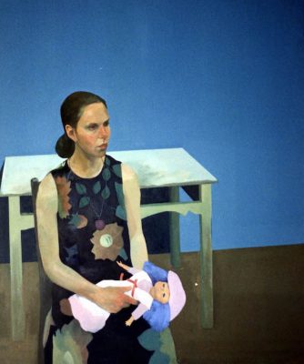 Nicholas Archer 'Kim French, Nanny' (2000). 47 x 39 ins. Oil on Canvas