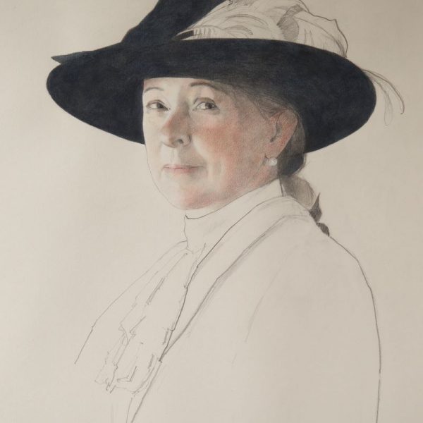 The preparatory sketch for a portrait commission in oil by portrait artist Paul Brason