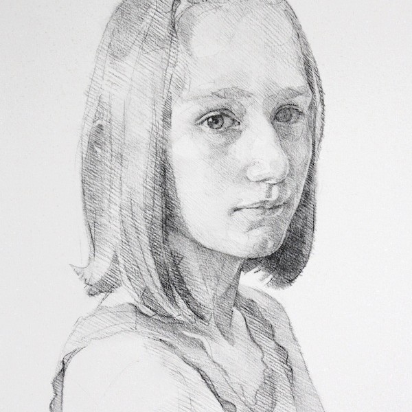 Geoffrey Hayzer 'Vickie' portrait drawing