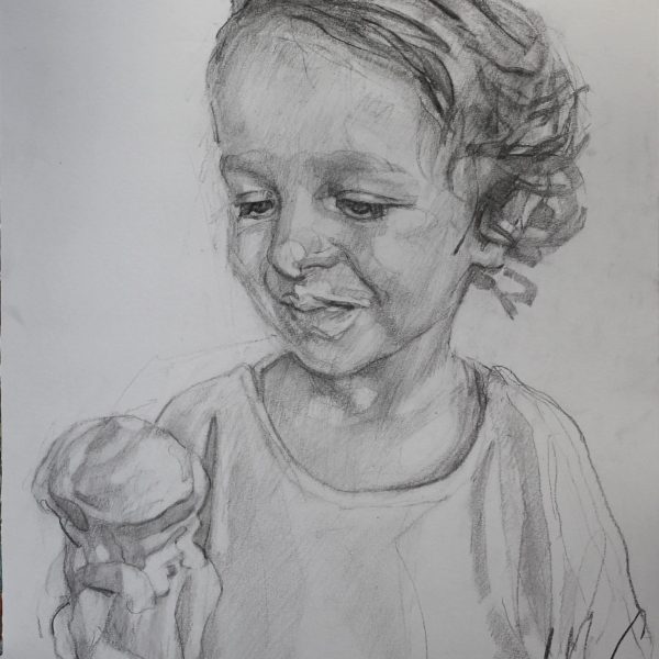 commissioned portrait of a young girl