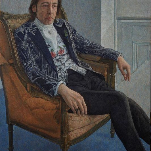A commissioned portrait painting of a man