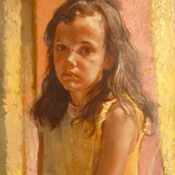 Anthony Connolly 'Portrait of a Young Girl' an oil sketch portrait commission