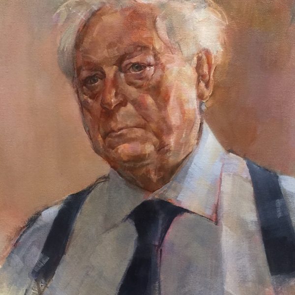 Portrait commission head and shoulders with braces and a tie