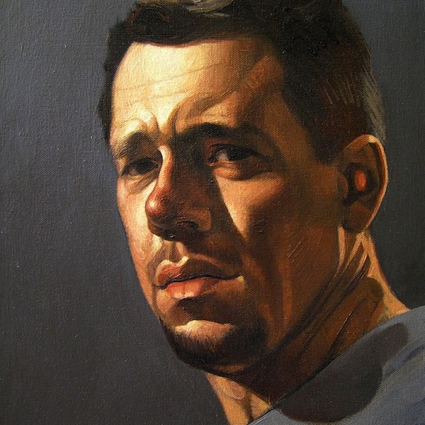 Sam Dalby 'Self Portrait' in oil