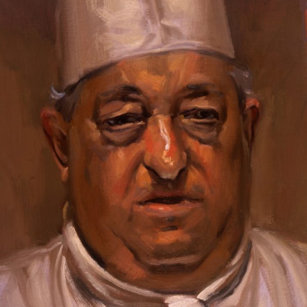 David Cobley ‘Le Chef’ David Cobley 'Le Chef' head and shoulders painted portrait in oils of a chef