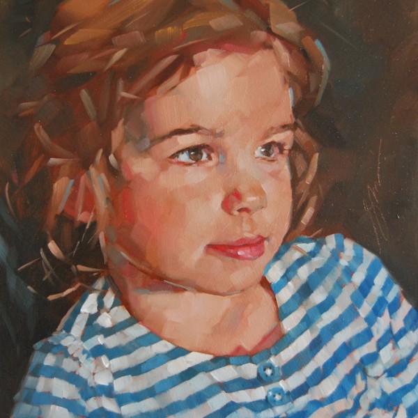 Simon Davis 'Emilia' portrait of a child