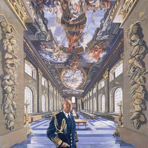 John Wonnacott 'Admiral of the Fleet Lord Lewin in the Painted Hall'