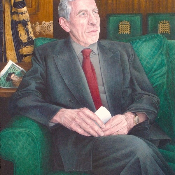 Portrait painting of Jack Straw MP by Emma Wesley RP