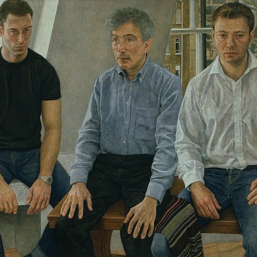 Antony Williams 'Father & Sons' egg tempera group portrait