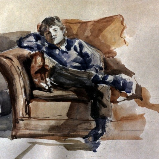 Richard Foster 'Edward' watercolour portrait