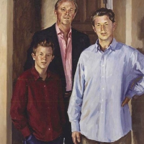 Richard Foster 'Marshall Family II' (2000). 70 x 40 ins. Oil