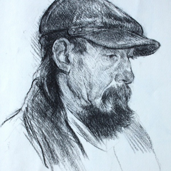 Neale Worley 'John Charcoal Drawing'