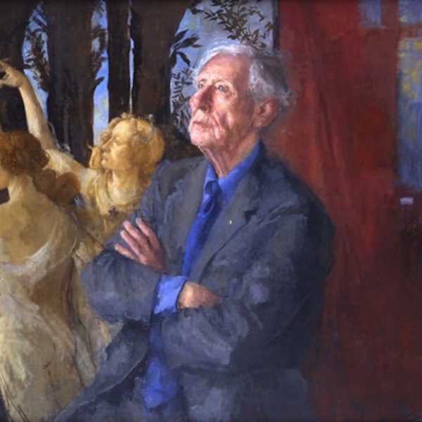 Peter Kuhfeld ‘John Brackenbury’ Peter Kuhfeld John Brackenbury half length portrait with three graces in the background