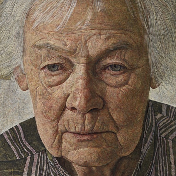 Antony Williams RP 'Margaret at ninety', egg tempera portrait