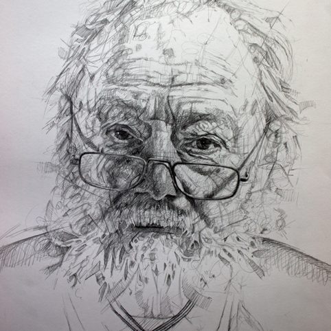 Mark Roscoe 'Laird of Balgonie' portrait drawing