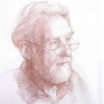 Anthony Morris 'A Drawing Of A Friend' sanguine, red chalk