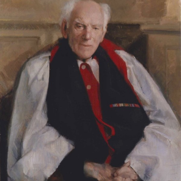 Anthony Morris ‘The Rev. Jack Macmaners CBE’ Anthony Morris 'The Rev. Jack Macmaners CBE' half length portrait