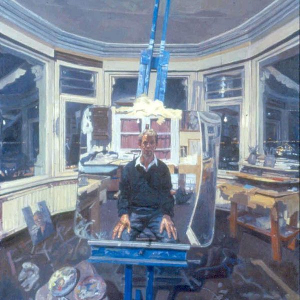 Self portrait painted during lockdown