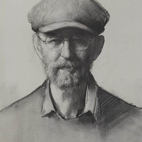 Robbie Wraith, portrait drawing of Paul - detai
