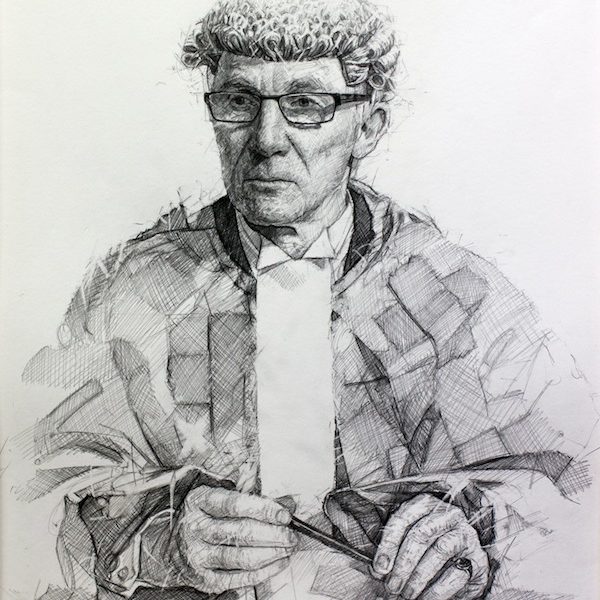 Mark Roscoe Portrait commissioned portrait drawing of Lord Brodie