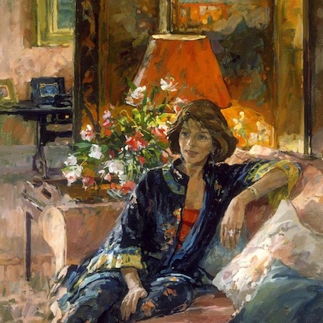Susan Ryder 'Karen Hambro' portrait of a lady seated in an interior