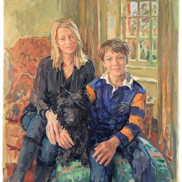 Susan Ryder 'Georgie and Jamie with Ziggy the dog'