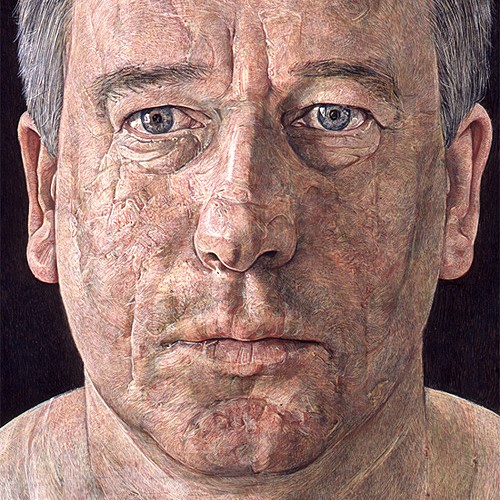 Antony Williams 'Self Portrait' in egg tempera