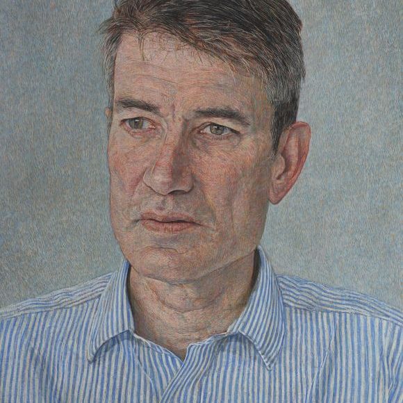 A commissioned portrait painting of a man