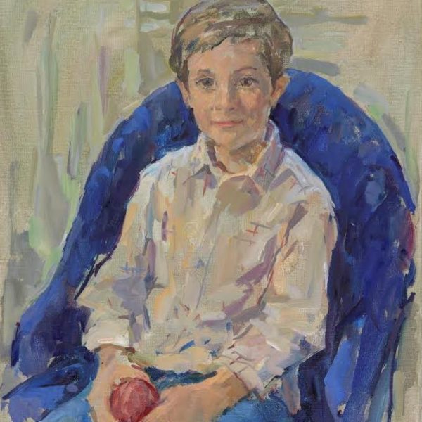 Susan Ryder 'Alexander' portrait of a boy with a cricket ball