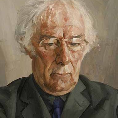 Tai-Shan Schierenberg 'Seamus Heaney' head and shoulders portrait in oils