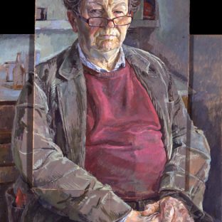 Daphne Todd oil portrait painting of 'William Packer'