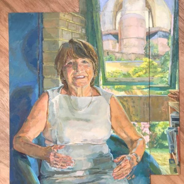 Oil Portrait Commission of Woman Sitting in her Studio