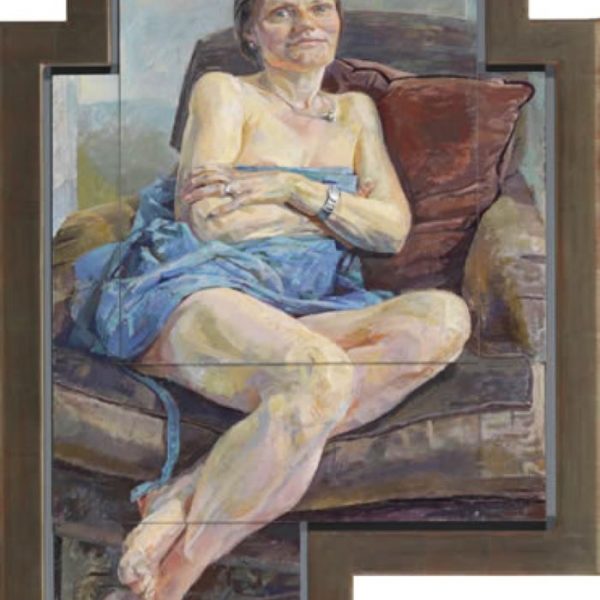 Oil Portrait of Woman Posing Semi-nude