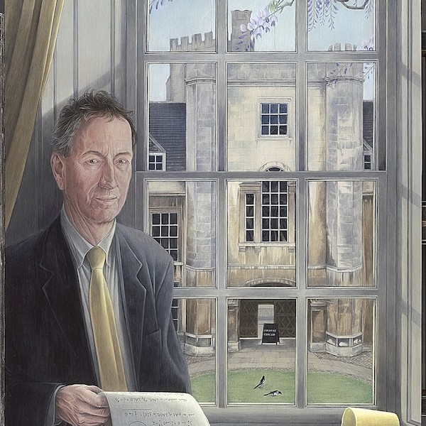 Emma Wesley 'Professor Frank Kelly' a portrait commission of the Master of Christ's College, Cambridge