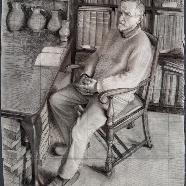 Toby Wiggins ‘Dr. Martin Green’ Toby Wiggins 'Dr. Martin Green' portrait drawing pencil charcoal chalk on paper