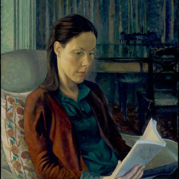 Toby Wiggins ‘Natalie Reading’ oil on canvas Toby Wiggins 'Natalie Reading' oil on canvas