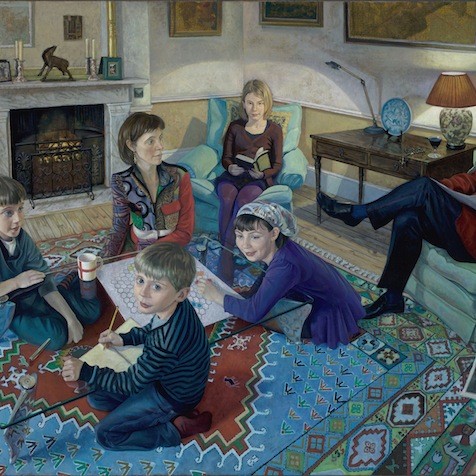 Toby Wiggins ‘Hayes Family’ Toby Wiggins 'Hayes Family' family portrait oil on canvas