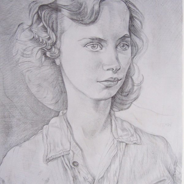 Toby Wiggins ‘The Russian Girl’ pencil on gesso panel Toby Wiggins 'The Russian Girl' pencil on gesso panel