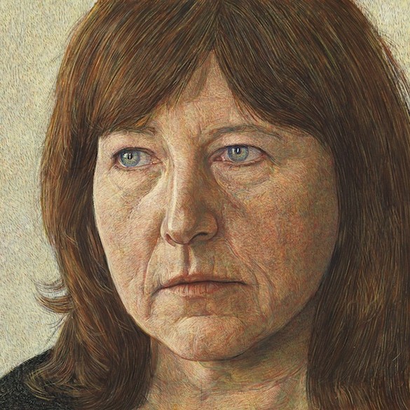Antony Williams 'Lucy Freud' a portrait in egg tempera