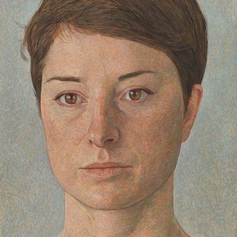 A commissioned portrait painting of a woman