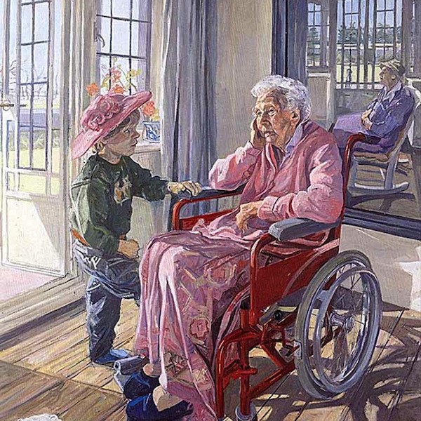 John Wonnacott 'The Pink Wedding Hat'