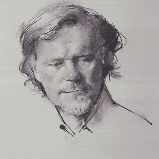 Robbie Wraith 'Jeffrey' charcoal portrait drawing
